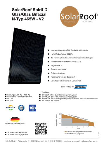 SolarRoof Solrif 465W FullBlack